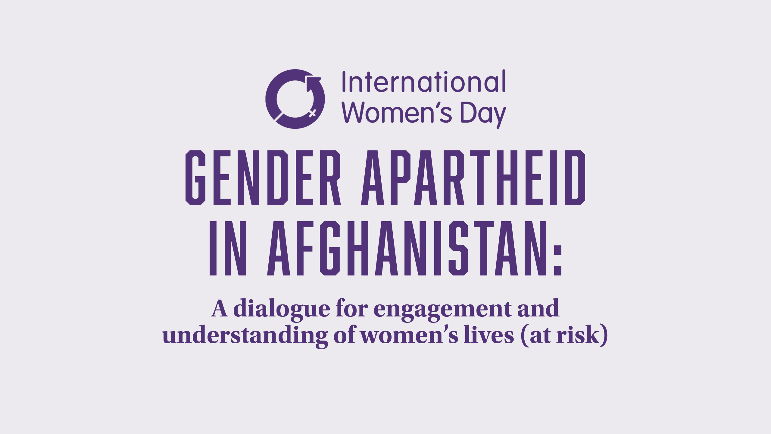 gender apartheid in Afghanistan