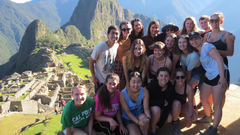 Cal Poly students at Macchu Picchu
