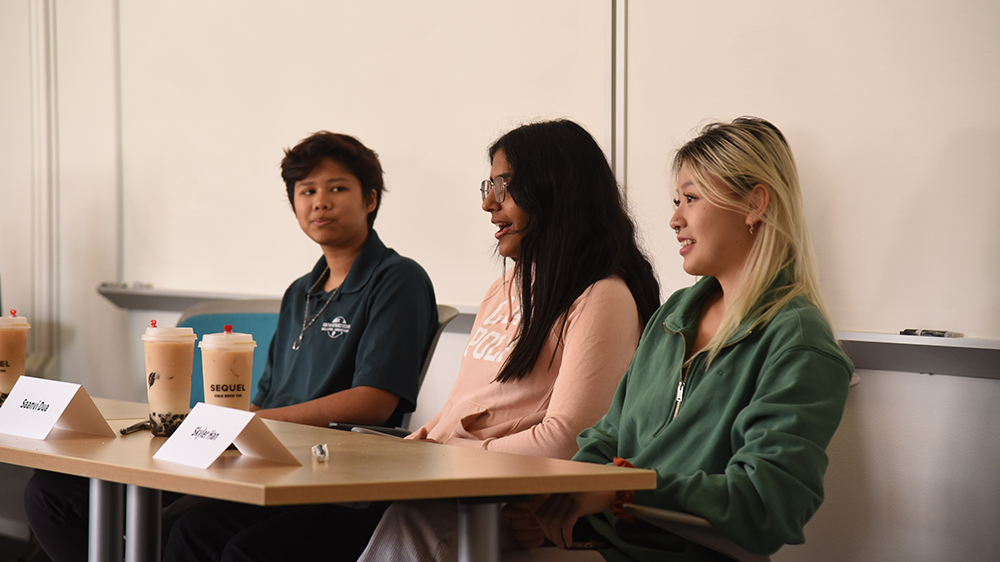 Students sitting at a table